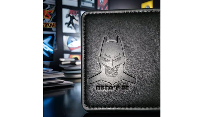Bat Wallet-Personalized wallet Man Woman, Superhero Mask Slim (Card Holder),Bat ID Heroic wallet-Unique Valentine’s day Gift Birthday, Anniversary,Husband, Boyfriend,Father's day (Card Holder– Black) thumbnail 5
