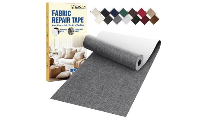 Self Adhesive Linen Fabric Repair Tape Kit, 4"x79" Upholstery Tape