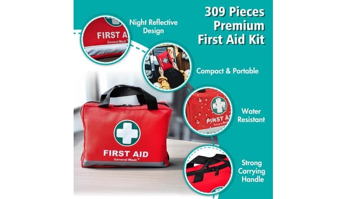 General Medi 309 Piece First Aid Kit - Emergency Kit thumbnail 5