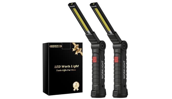 Coquimbo 2 Pack Rechargeable Work Light, Christmas Dad Gifts for Men Him thumbnail 1