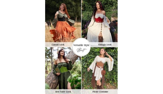 Scarlet Darkness Corset Belt for Women Underbust Renaissance Corset Vintage thumbnail 4