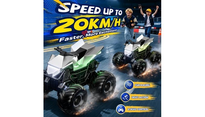 MSMV Amphibious Remote Control Car, 1:20 Rc Cars for Boys Age 8‑12 thumbnail 3