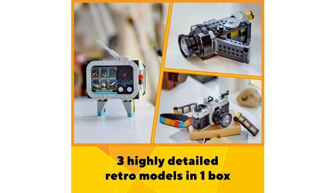 LEGO Creator 3 in 1 Retro Camera Toy, Transforms to Retro Video Camera or to TV Set, Photography Gift for Boys and Girls Ages 8 Years Old and Up Who Enjoy Creative Play, 31147 thumbnail 2