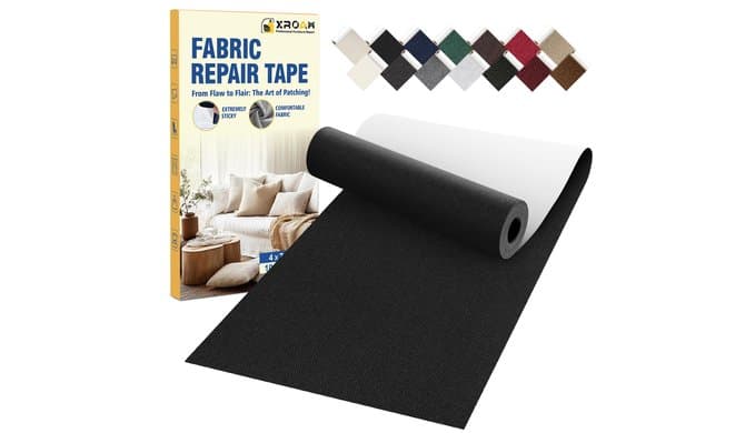 Self Adhesive Linen Fabric Repair Tape Kit, 4"x79" Upholstery Tape thumbnail 1