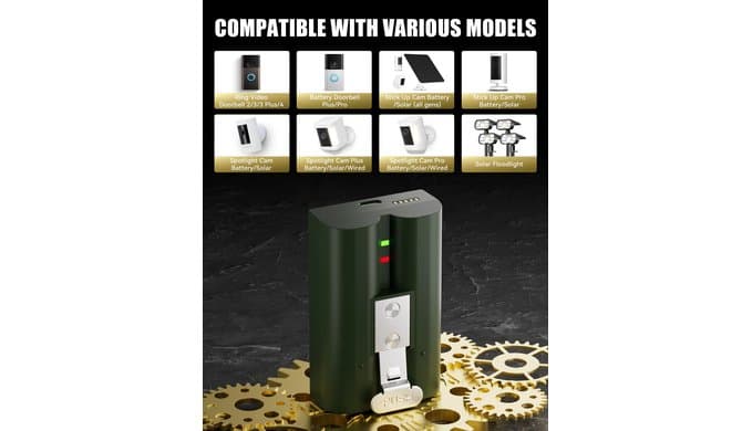 4-Pack 6040mAh Replacement Battery for Ring Doorbell thumbnail 3