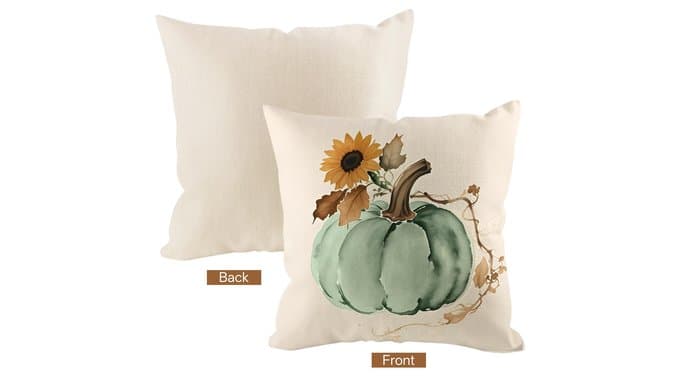 Fall Pumpkin Throw Pillow Covers 18x18 inch Set of 4 thumbnail 5