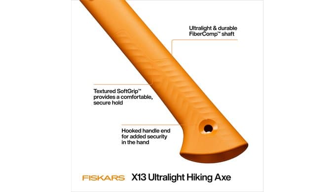 Fiskars X13 Ultralight Hiking Axe 13", Camping Hatchet, Forged Steel Blade thumbnail 4