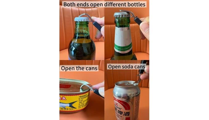 3 Pieces Magnetic Bottle Openers Can Opener Classic Beer Opener Stainless Steel Small Bottle Opener Can Tapper with Magnet for Camping and Traveling HANCELANT thumbnail 4