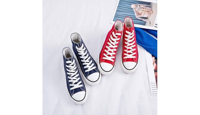 Womens Canvas Sneakers High Top Lace ups Casual Walking Shoes thumbnail 4