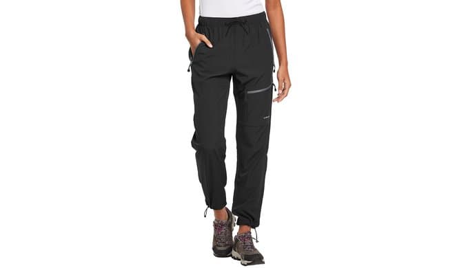 baleaf Women's Hiking Pants Quick Dry Lightweight Water Resistant Elastic Waist Cargo Pants for All Seasons thumbnail 1
