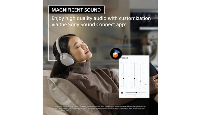 Sony WH-1000XM5 Premium Noise Cancelling Wireless Headphones, Black thumbnail 3