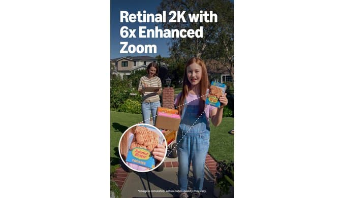 Ring Battery Doorbell 2K (newest model) Retinal 2K with wide-angle video, up to 6x Enhanced Zoom, Two-Way Talk, and Built-In Battery, Speckled Gray thumbnail 3