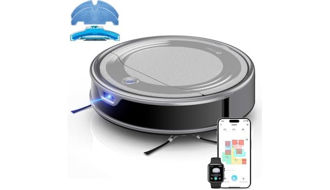 Lefant M310 Ultra Robot Vacuum and Mop, 6000Pa Suction-Slim Robotic Cleaner, Accurate Obstacle Avoidance, WiFi/App/Alexa Control, 170min Runtime, with ToF LiDAR Navigation for Pet Hair and Home