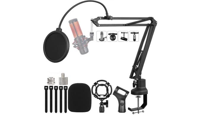 Heavy Duty Adjustable Boom Arm Microphone Stand thumbnail 1