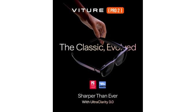 VITURE Pro 2 XR/AR Glasses - UltraClarity 3.0 Myopia Adjustment -5.0D 146" thumbnail 2