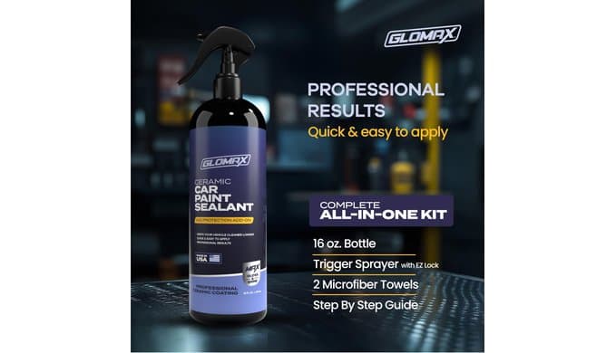 Premium Ceramic Coating for Cars with UV Protection (16 oz) – Extremely Hydrophobic & Slick Car Wax Spray, Long-Lasting, Quick & Easy Application, Maximum Gloss & Shine. thumbnail 3