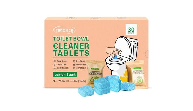 Toilet Bowl Cleaner Tablets 30 Big Pack Lemon Scent thumbnail 1