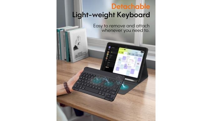 CHESONA for iPad Air 11 Inch (M4/M3/M2)&Air 4th/5th Case with Keyboard thumbnail 4