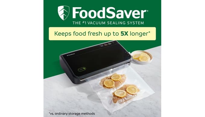 FoodSaver Vacuum Sealer Machine, Automatic Bag Detection, Sous Vide Friendly, with sealer bags, roll, handheld vacuum sealer, black thumbnail 3