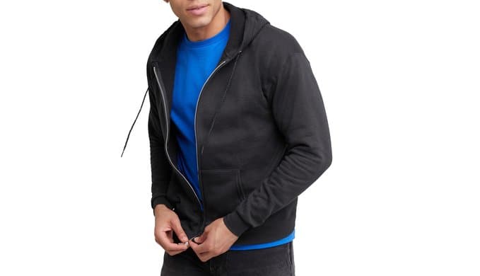 Hanes Men's Zip-up Hoodie, Ecosmart Fleece Full-zip Hoodie for Men, Hooded Sweatshirt thumbnail 1