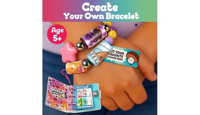 ROHSCE Sticker Bracelet Kit for Kids, Wearable DIY Craft Toy thumbnail 2