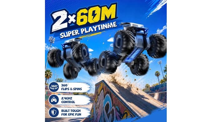 MSMV Amphibious Remote Control Car, 1:20 Rc Cars for Boys Age 8‑12 thumbnail 4