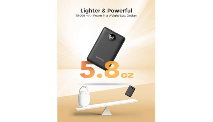 Small Portable Charger 10000mAh, Mini Power Bank with LED Display, 20W Fast Charging USB-C Battery Pack, Compact Travel Charger Compatible with iPhone 17/16/15/14, Samsung S25/24, Android, etc thumbnail 3