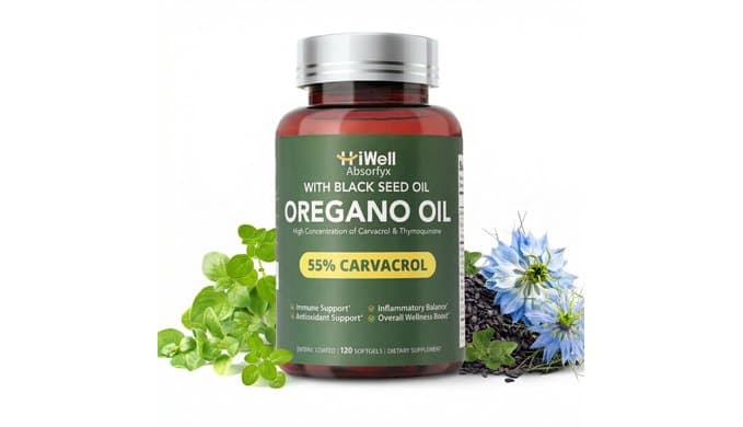 Oil of Oregano with Black Seed Oil, 55% Carvacrol, 120 Softgels thumbnail 1
