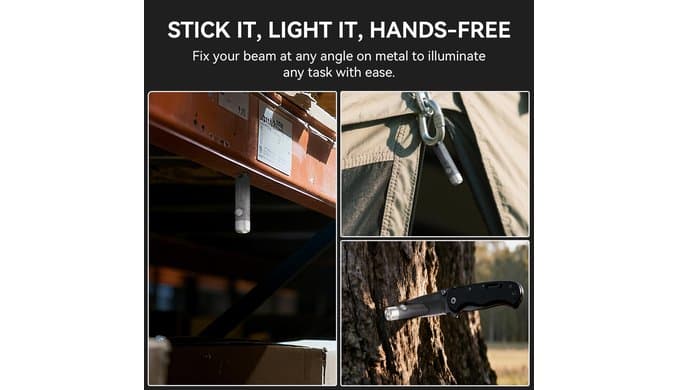 S11-T EDC Rechargeable Mini Keychain Flashlight,Pocket Light with Magnet thumbnail 3