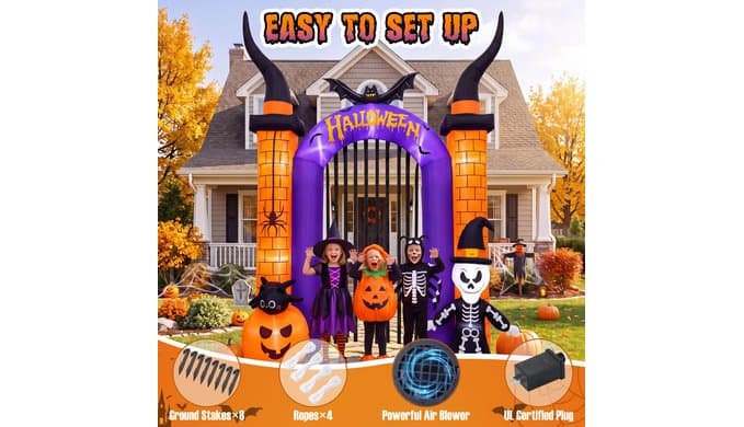 10.8FT Halloween Inflatable Archway Outdoor Decoration thumbnail 3