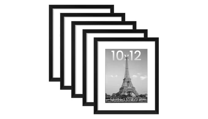 upsimples 10x12 Picture Frame, Gallery Wall Frames Set of 5, Black thumbnail 1