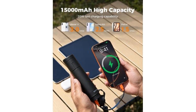 BLAVOR Rugged Power Bank 15000mAh, LiFePO4 Portable Charger IP67 Waterproof thumbnail 4