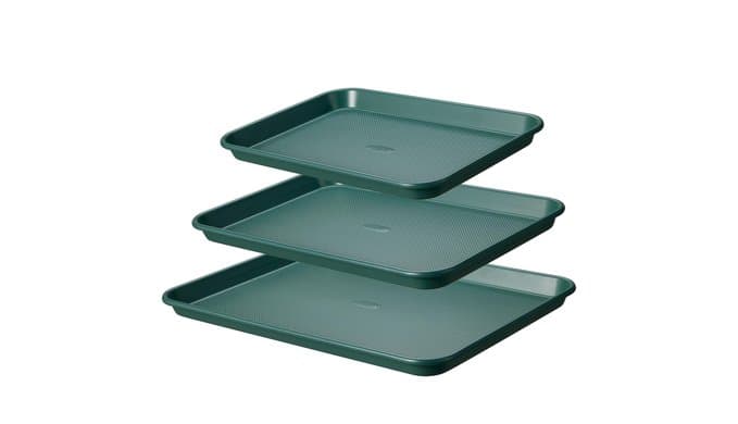 CAROTE 3-Piece Baking Sheet, Nonstick Cookie Sheets, Olive Green thumbnail 1