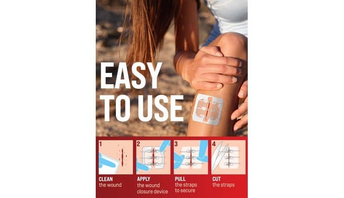 Emergency Wound Closure Strips - 11pk - 2 Types Easy to Use Butterfly Bandages - Stitchless & Painless Laceration Closure Kit thumbnail 4