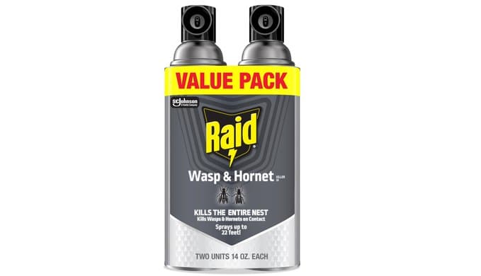 Raid Wasp & Hornet Killer Bug Spray, Kills Entire Nest, 14 oz, 2 Count thumbnail 1