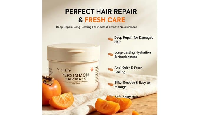 Persimmon Hair Mask for Odor Control, Deep Conditioning, 10.6 Oz thumbnail 5