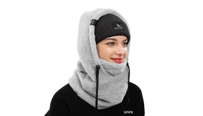 Wind-Resistant Sherpa Hood Fleece Balaclava Winter Ski Mask thumbnail 2