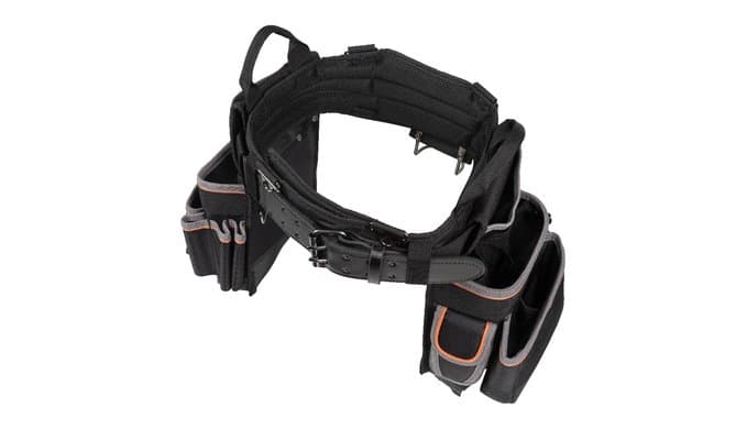 Klein Tools 55427 Tradesman Pro Electrician's Padded Tool Belt and Tool Pouch Combo for Long-wear Comfort and Durability Size Medium thumbnail 4