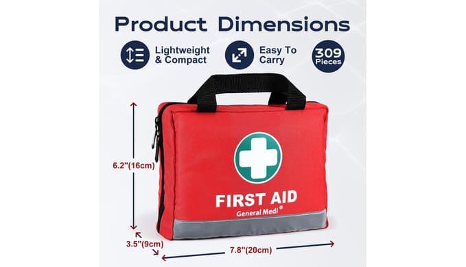 General Medi 309 Piece First Aid Kit - Emergency Kit thumbnail 3