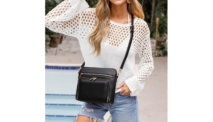 RFID Small Crossbody Purse for Women Travel with Built in Wallet thumbnail 2