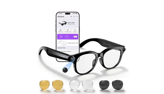 AI Smart Glasses with Camera, Hands-Free Calls, Music, Offline AI Assistant thumbnail 1
