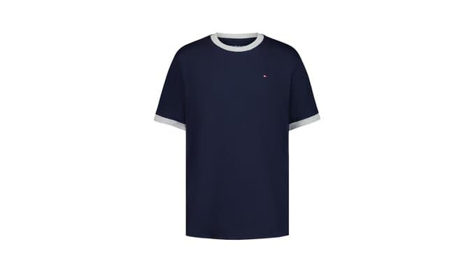 Tommy Hilfiger Boys' Short Sleeve Ken Ringer Crew Neck T-Shirt, Soft, Comfortable, Relaxed Fit thumbnail 1