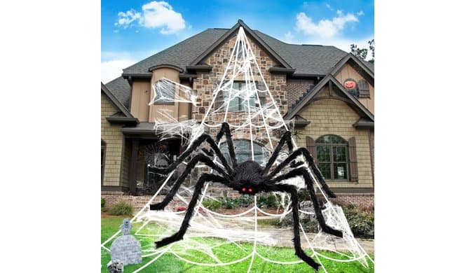 Halloween Decorations Outdoor Spider Webs:1Pcs Giant Spiders-Outdoor Use thumbnail 1