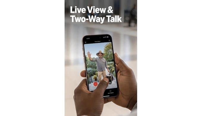 Ring Battery Doorbell 2K (newest model) Retinal 2K with wide-angle video, up to 6x Enhanced Zoom, Two-Way Talk, and Built-In Battery, Speckled Gray thumbnail 4