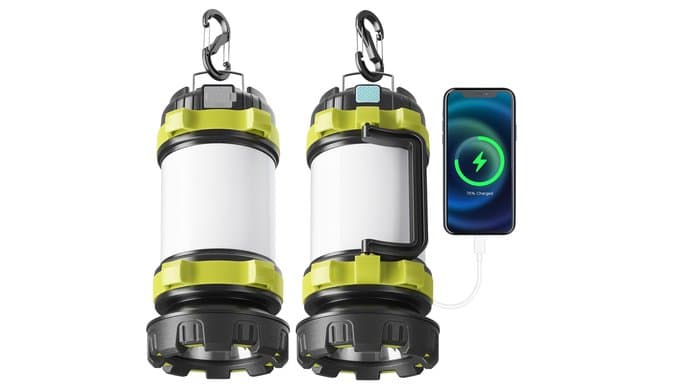 Alpswolf 2Pack Camping Lantern, Rechargeable Flashlight & Emergency Light thumbnail 1