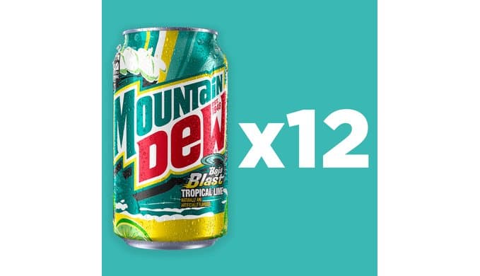 Mountain Dew Baja Blast Cans, 12 oz Cans, 12 Count thumbnail 3