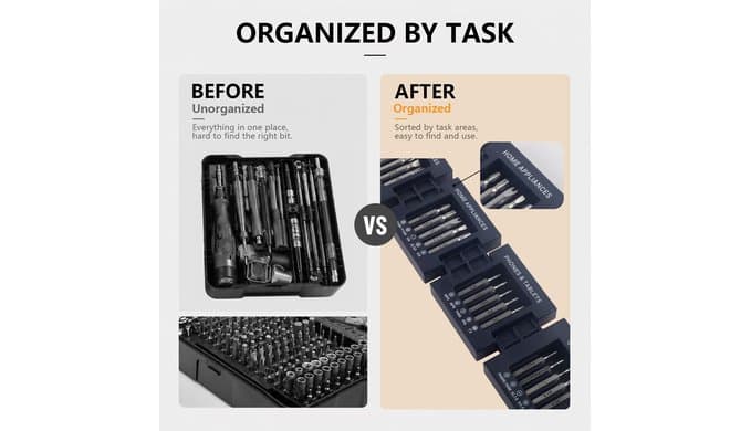 55-in-1 Magnetic Tool Cube Kit, Precision Screwdriver Set, Electronics Repair Kit for Laptop, PC, PS5, MacBook, iPhone, Switch, Glasses and Home Appliances thumbnail 5