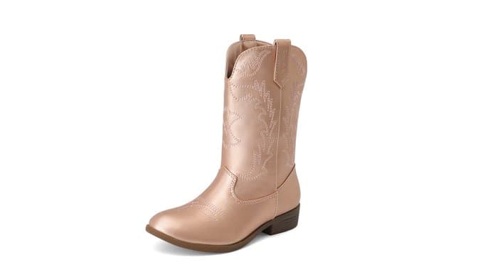 DREAM PAIRS Girls Boys Cowboy Cowgirl Boots thumbnail 1