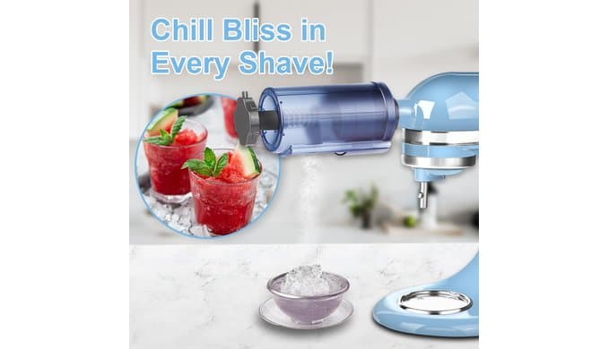 Shaved Ice Attachment for Kitchen Aid Stand Mixer - Snow cone Machine, Shaved Ice Maker,Snow Ice Machine，Include 8 Ice Molds, Fit for All Kitchen Aid Mixer thumbnail 5