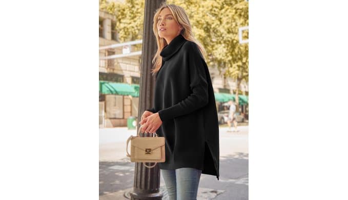 LILLUSORY Womens Turtleneck Oversized Sweaters 2026 Fall Fashion Outfits thumbnail 4